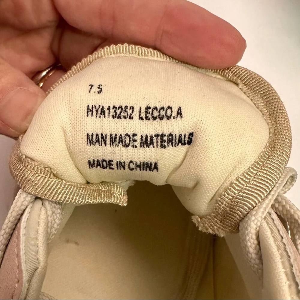 Women's Pink and Cream Sneakers size 8.5 memory foam